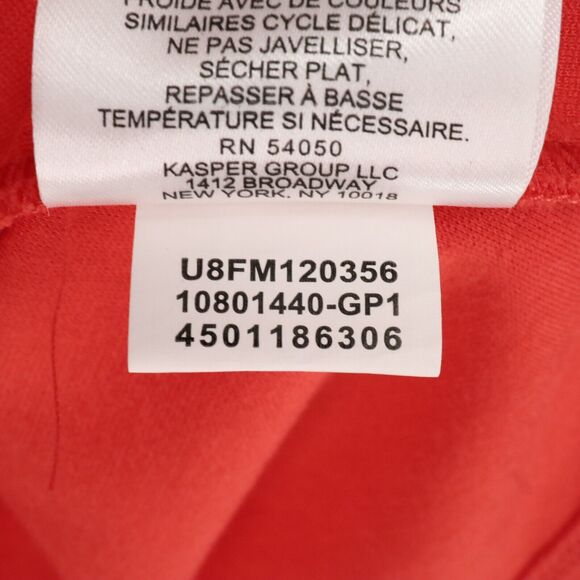 Jones NY Jacket Womens XS Orange Stretch Knit Open Front Pockets Office Career - Picture 14 of 15